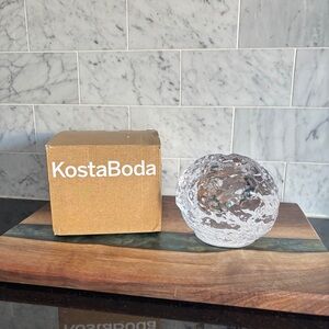 New in Box KOSTA BODA Snowball Votive 90mm by Ann Wolff